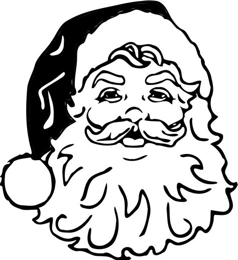 santa claus black and white images